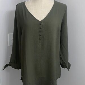 Fortune‎ & Ivy Zuri Mixed Material Blouse